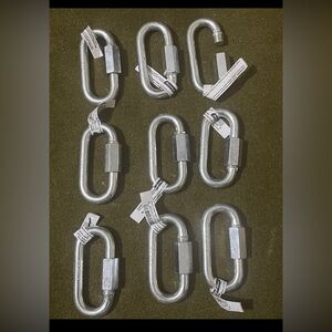 Lot of 9 SecureLine Quick Link S09293 Carabiner Clips WLL 1980lbs Construction